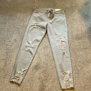 American Eagle gray jeans size 10 NWT